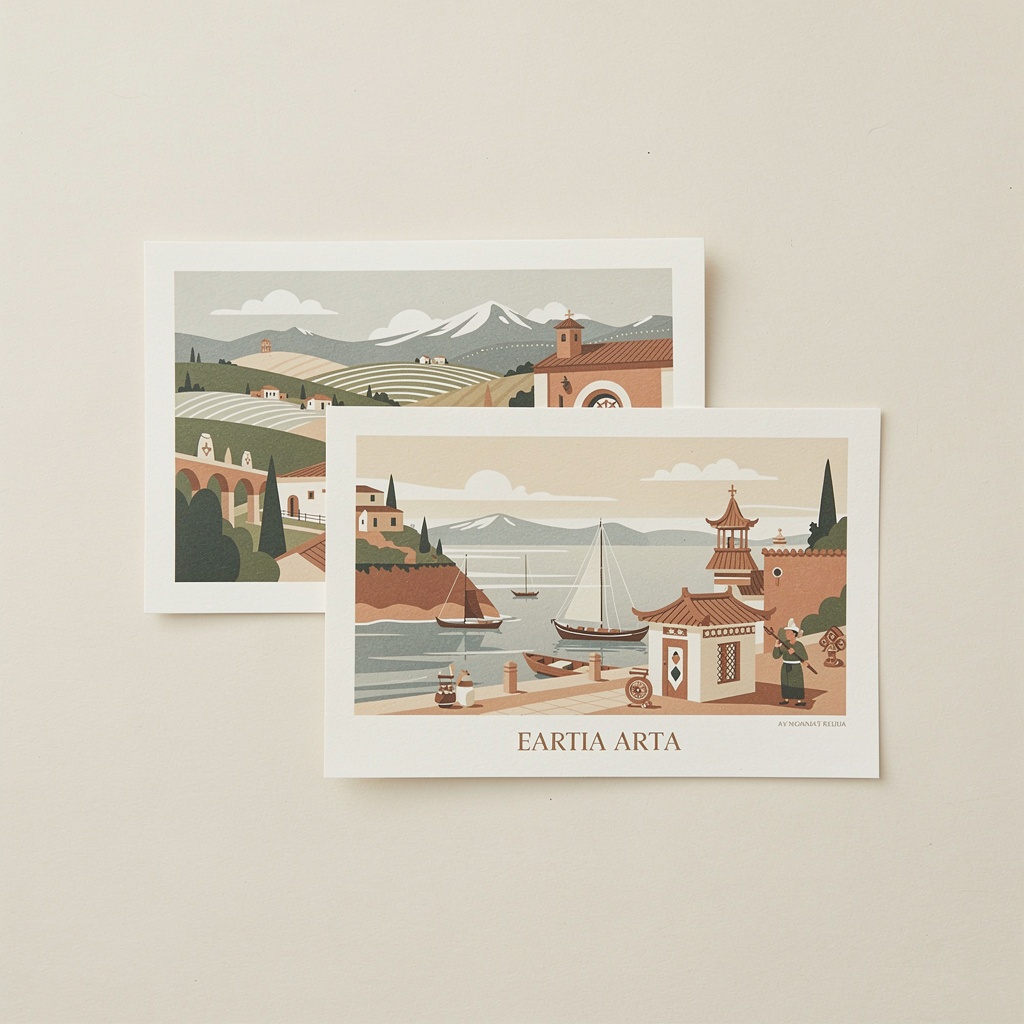 지역 일러스트 엽서 시리즈